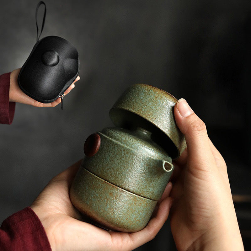 Black Pottery Kung Fu Tea Set